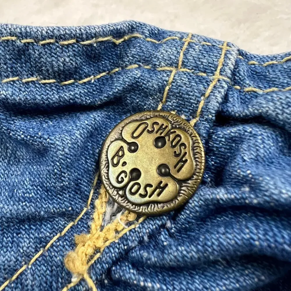 Oshkosh B’gosh Vintage Vestbak Girls Overalls Denim Jean Dress size 12 months